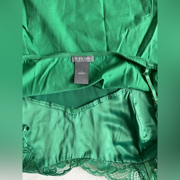 Nwt 2 Ann Taylor camisoles tailored green and black / white sz large - Picture 10 of 13